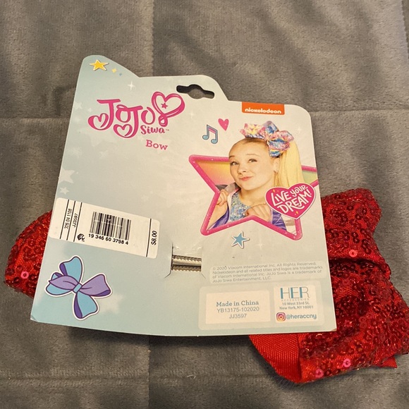 Nickelodeon Jojo Siwa red heart bow - Picture 3 of 3